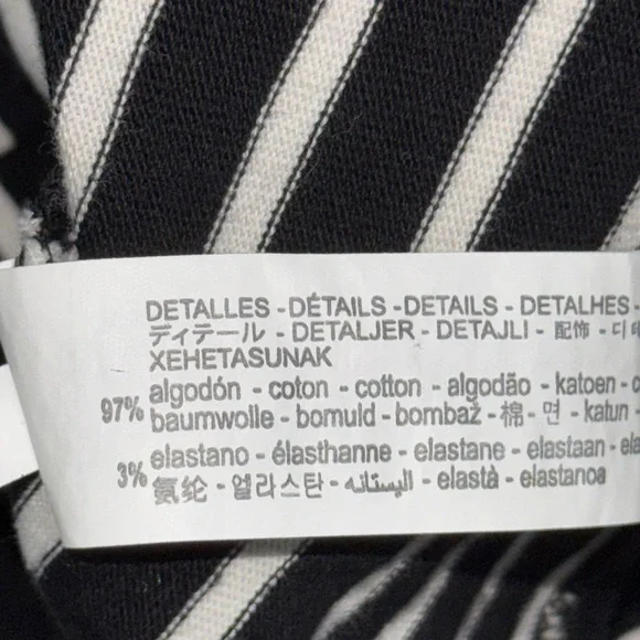 Zara NWOT Women’s Striped Long Sleeve Sweater in Black And White-Size Medium - Picture 8 of 9